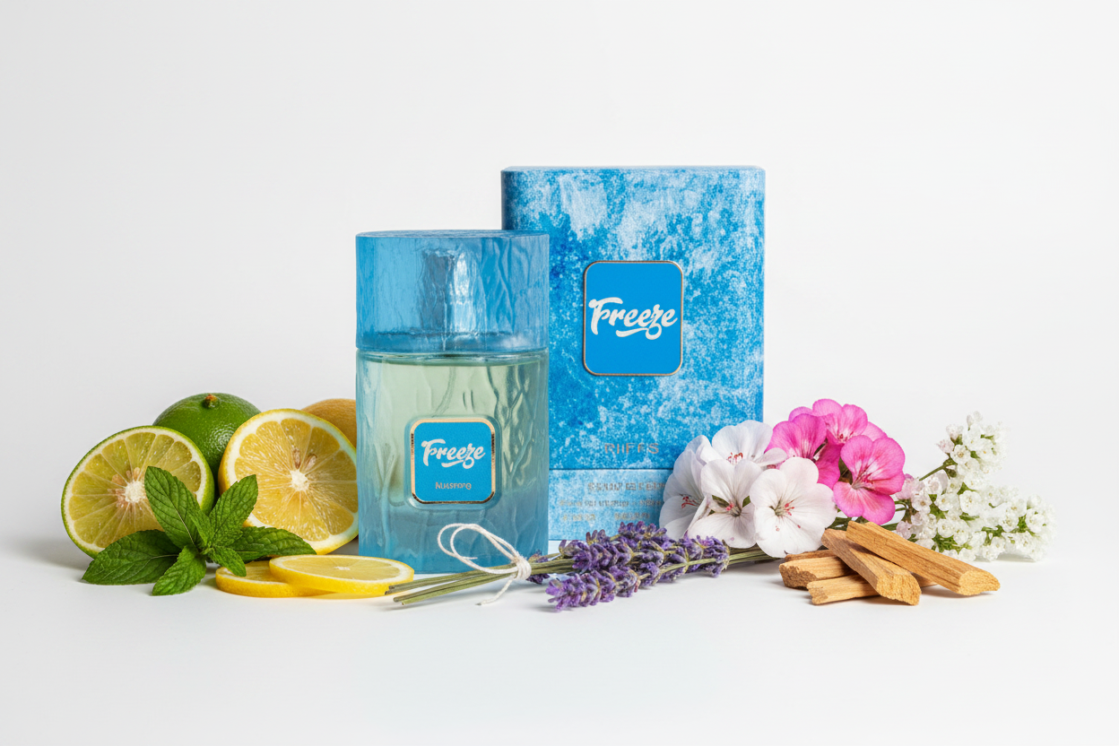 Freeze — White Background Ingredient Flat Lay