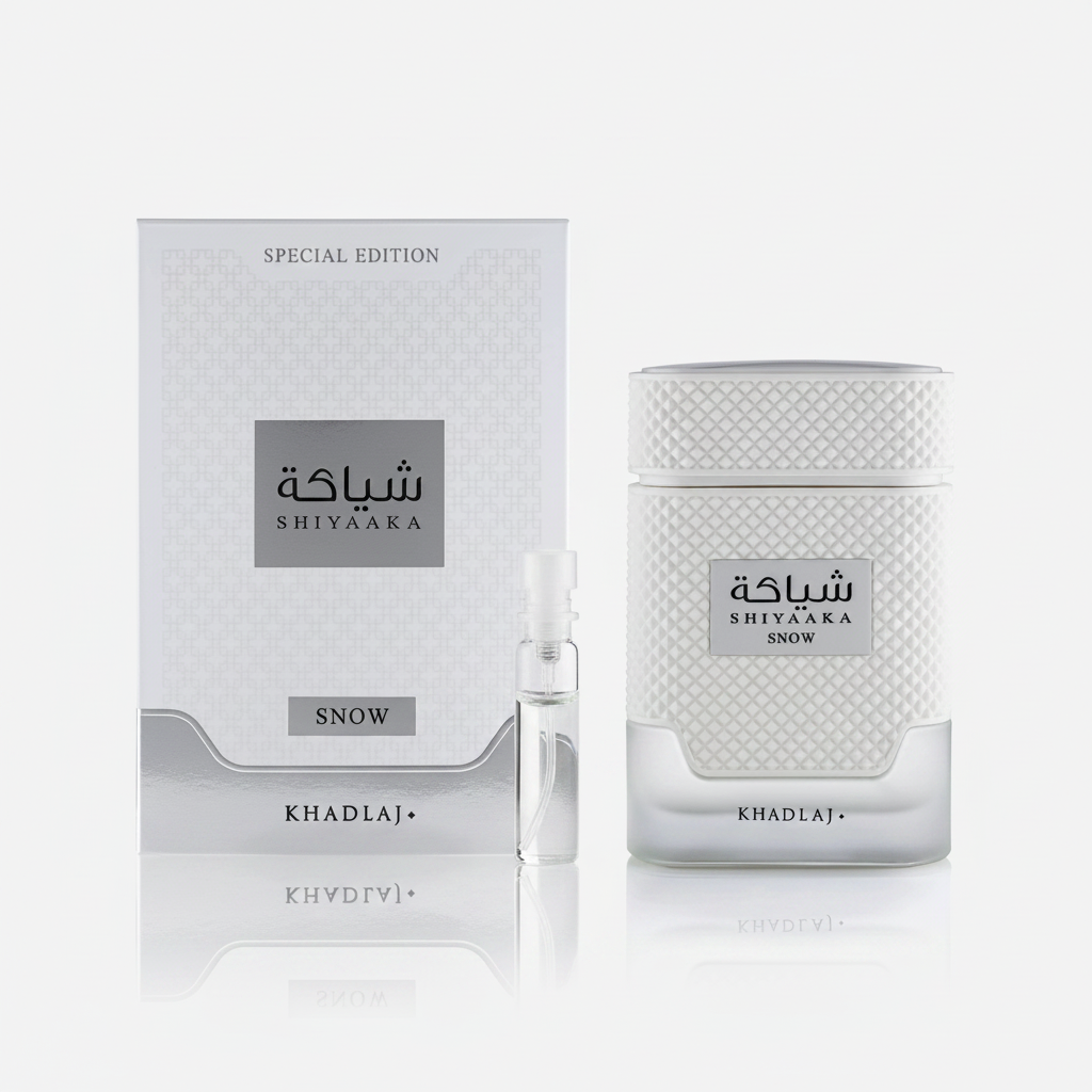 Khadlaj Shiyaaka Snow EDP decant sample vial
