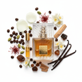 Lattafa Khamrah Qahwa EDP – Correct Colour, White Background with Ingredients